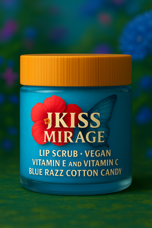 JKISS MIRAGE Lip Scrub — Blue Razz Cotton Candy